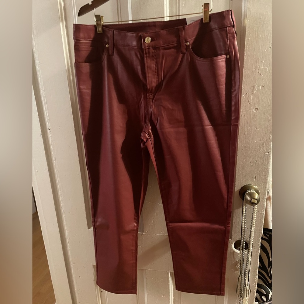 Chico's Vegan burgundy Ankle Jeans
